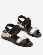 weide Sandale Negru-Auriu Clasice cu platformă Nilariane