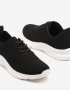 weide Sneakers negri cu carâmb ajurat și elastic Feniosse