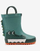 wink Cizme de cauciuc verzi cu Motiv de Crocodil Revorae