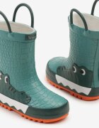 wink Cizme de cauciuc verzi cu Motiv de Crocodil Revorae
