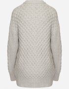 wool fashion Cardigan Gri Deschis Decorat cu Imprimeu în Relief Melorisse
