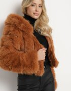 wool fashion Geacă Maro De Blană cu Croială Scurtă Matlasată Hemeriana