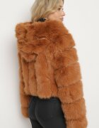 wool fashion Geacă Maro De Blană cu Croială Scurtă Matlasată Hemeriana