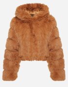 wool fashion Geacă Maro De Blană cu Croială Scurtă Matlasată Hemeriana