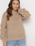wool fashion Maletă bej cu împletitură decorativă Asaipal