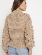 wool fashion Maletă bej cu împletitură decorativă Asaipal