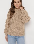 wool fashion Maletă bej cu împletitură decorativă Asaipal