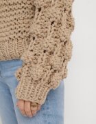wool fashion Maletă bej cu împletitură decorativă Asaipal