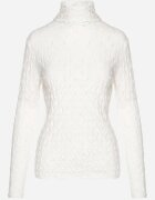 wool fashion Maletă Bej deschis cu Viscoză Ornată cu Model în Relief și Fir Metalic Ilamirael