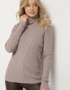 wool fashion Maletă Bej închis din Vâscoză Decorată cu Model În relief și Fir Metalic Ilamirael