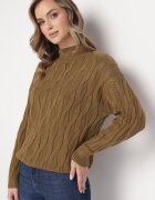 wool fashion Maletă Clasic Verde închis cu împletitură mare Abelarda