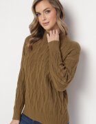 wool fashion Maletă Clasic Verde închis cu împletitură mare Abelarda
