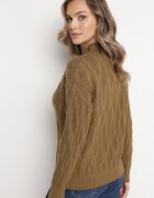 wool fashion Maletă Clasic Verde închis cu împletitură mare Abelarda