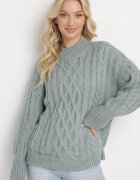 wool fashion Maletă Mentă cu torsade Defavia