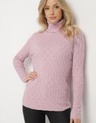 wool fashion Maletă violet deschis cu viscoză Decorat cu model în relief și fir metalic Ilamirael