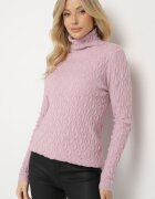 wool fashion Maletă violet deschis cu viscoză Decorat cu model în relief și fir metalic Ilamirael