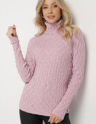 wool fashion Maletă violet deschis cu viscoză Decorat cu model în relief și fir metalic Ilamirael