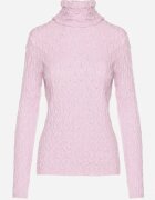 wool fashion Maletă violet deschis cu viscoză Decorat cu model în relief și fir metalic Ilamirael