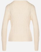 wool fashion Pulover Bej cu Viscoză Decorat cu gofraj Savinia
