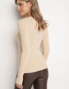 wool fashion Pulover Bej deschis Decorat cu Ținte Metalice Corettina