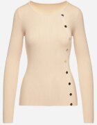 wool fashion Pulover Bej deschis Decorat cu Ținte Metalice Corettina