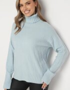 wool fashion Pulover Clasic Albastru deschis Savera