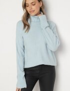 wool fashion Pulover Clasic Albastru deschis Savera