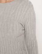 wool fashion Pulover Gri din Viscoză Decorat cu Embosare Savinia
