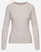 wool fashion Pulover Gri din Viscoză Decorat cu Embosare Savinia