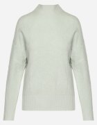 wool fashion Pulover maletă mentă cu relief decorativ și manșete elastice Melodiea