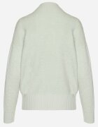 wool fashion Pulover maletă mentă cu relief decorativ și manșete elastice Melodiea