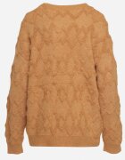 wool fashion Pulover Maro cu croi lejer textură modelată și borduri elastice Elondrae