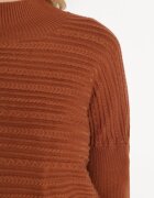 wool fashion Pulover Maro din Lână cu Croi Asimetric cu Embosare Sarositte