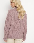 wool fashion Pulover Mov deschis cu torsade Defavia