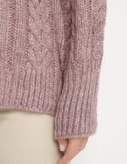 wool fashion Pulover Mov deschis cu torsade Defavia