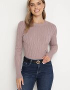 wool fashion Pulover Mov deschis cu Viscoză Decorat cu model în relief Savinia