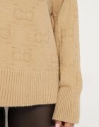 wool fashion Pulover pe gât Clasic Bej Savera