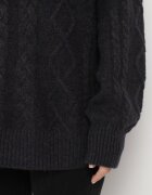 wool fashion Pulover pe gât Lejer Bleumarin cu torsade Gordamia