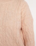 wool fashion Pulover Portocaliu deschis Decorat cu Împletitură Clasică Lacemisa
