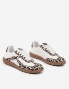 yesmile Adidași cu imprimeu leopard și albi în Stilul Tenisi Iconici cu Cataramă Decorativă Senaliera