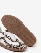 yesmile Adidași cu imprimeu leopard și albi în Stilul Tenisi Iconici cu Cataramă Decorativă Senaliera