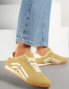 yolera Adidași Galbene cu Cusături și Benzi Decorative pe Lateral Beniffa