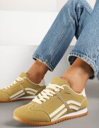yolera Adidași Galbene cu Cusături și Benzi Decorative pe Lateral Beniffa