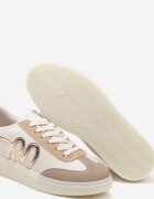 yolera Sneakerși Bej închis în stilul tenișilor iconici decorați cu aplicație Zillifia