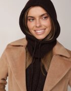 yu & me Cagulă tip glugă din lână și vâscoză decorată cu particule strălucitoare Ifani Maro