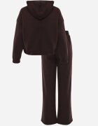 yu & me Compleu de trening din bumbac hanorac cu fermoar și pantaloni Auroara Maro