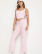 yu & me Compleu Sport Roz Top cu Bretele și Pantaloni Evazați cu șnur Froessa