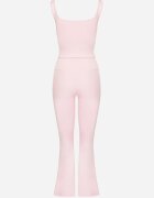 yu & me Compleu Sport Roz Top cu Bretele și Pantaloni Evazați cu șnur Froessa
