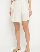 yu & me Fustă-Pantaloni scurți Bej cu In Decorată cu o pliură Salloril