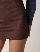 yu & me Fustă-Pantaloni scurți Maro Decorați cu imitație de buzunare la spate Sewrela